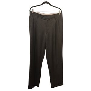 Men’s 100% Wool Woolmark Italian Dress Pants Black Sz 34x32 (Kirkland Signature)